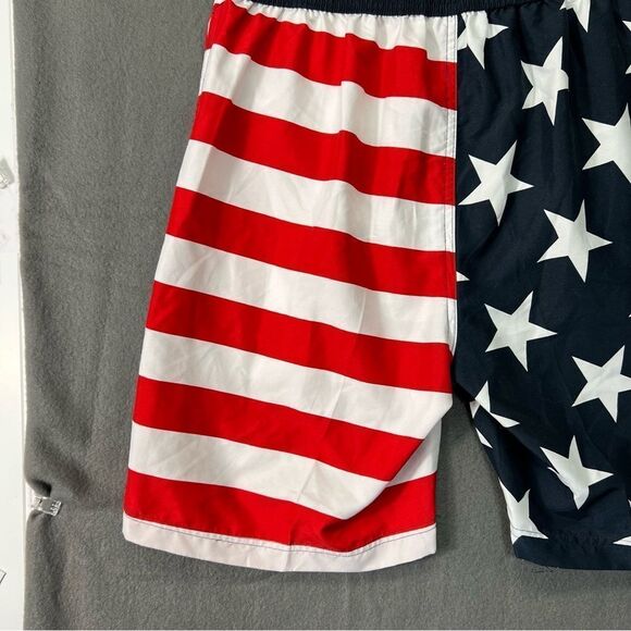 US Polo Ralph Lauren  Swim Trunk Short Mens M American Flag Star Stripe - Picture 7 of 16